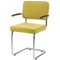 Bruut rib met arm geborsteld RVS (mat)